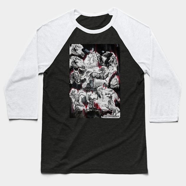 Riding Chaos Baseball T-Shirt by Haack Art